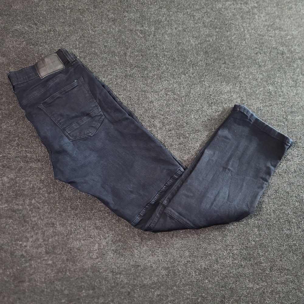 Marc‎ Ecko Cut & Sew Moto Jeans Men's 36x32 Dark Wash Denim Biker Pants